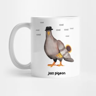 Jazz Pigeon (trans for light backgrounds) Mug